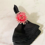 Blooming Pink Napkin Rings (Set of 4)