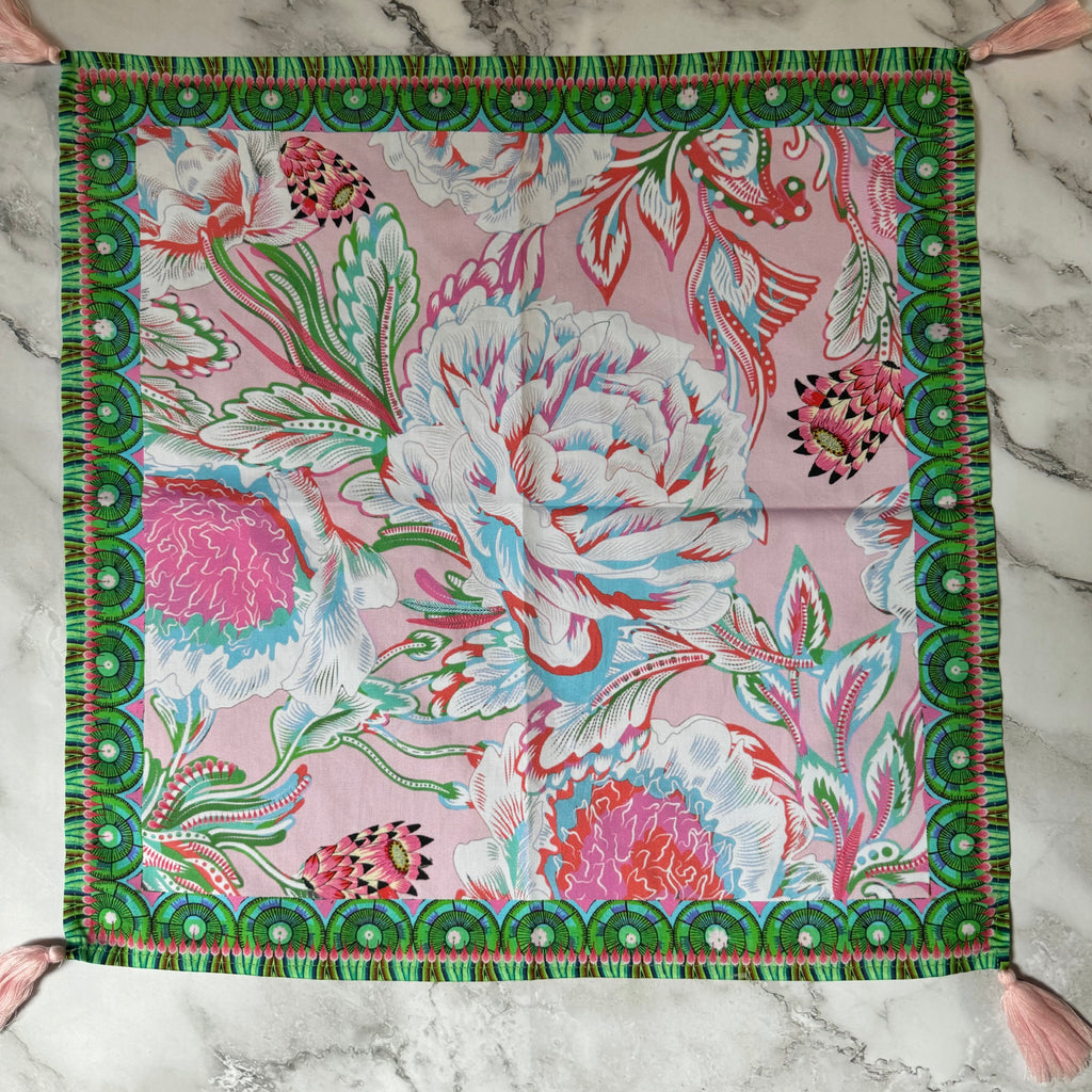 Peony Bloom Cotton Napkins   ( Set of 4)