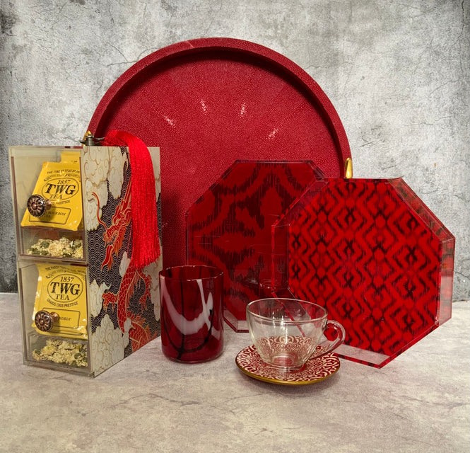 tea caddy, tea lover , ikat, ikat trays, serving trays , tea sets , handcrafted glasses
