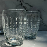 White Raindrop Glasses ( set of 6)