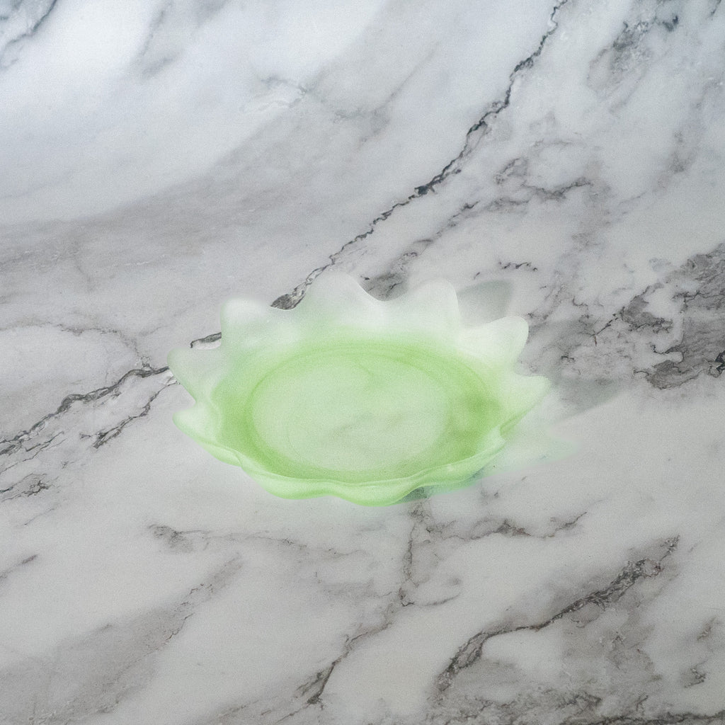 Artisan Lime Glass Plates