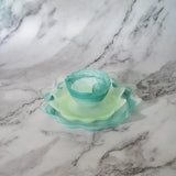 Artisan Teal Glass Plates