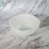 Sculpture White Glass Bowl