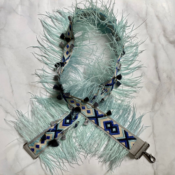 Ibiza  Feathered Shoulder Bag Strap