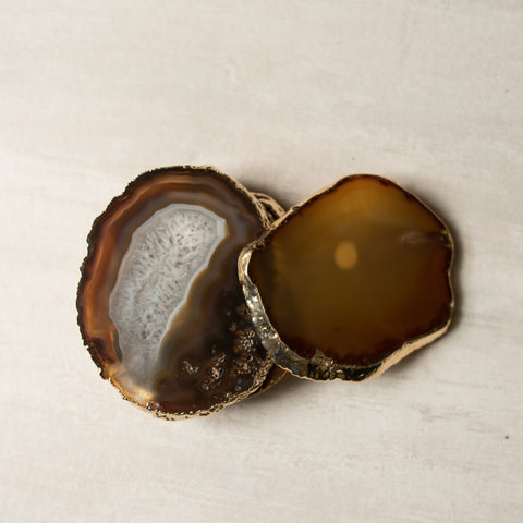 Taupe Agate Coaster (6 Pcs/set)