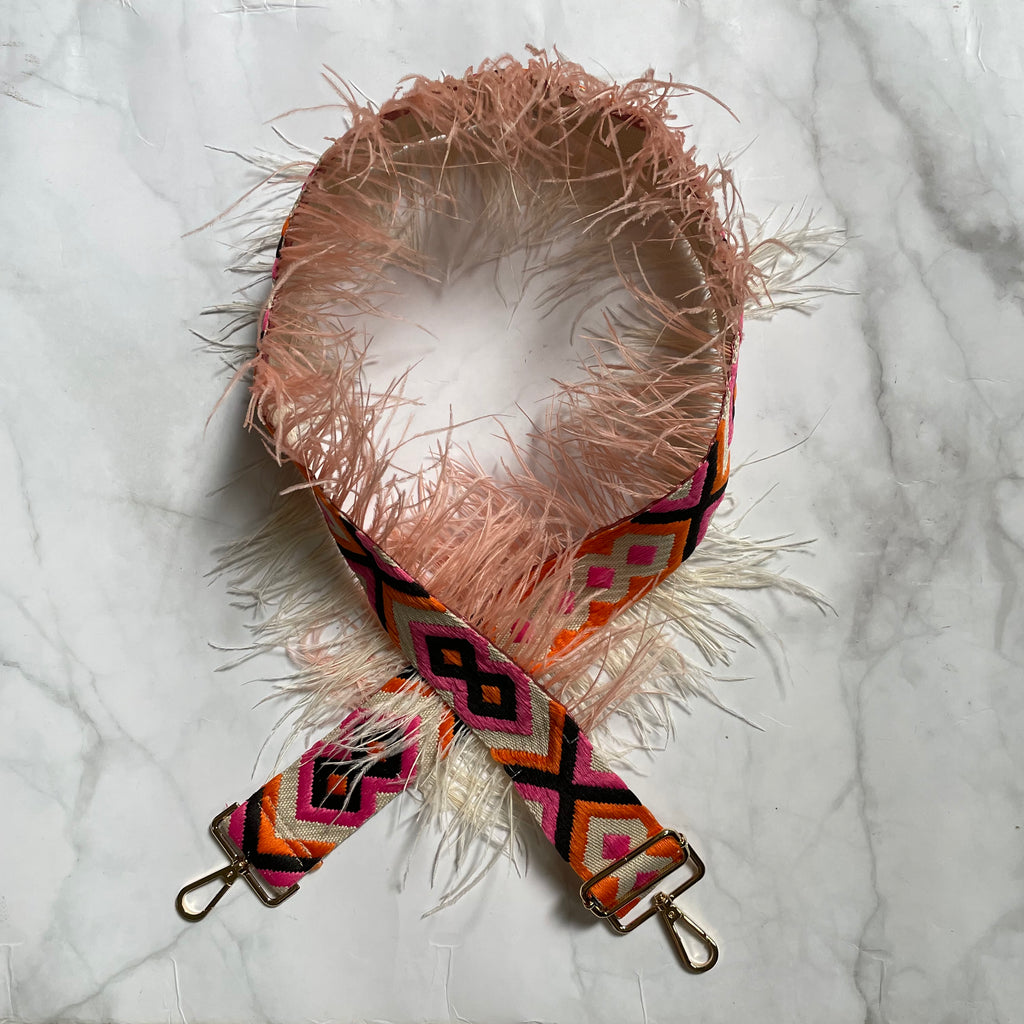 Ibiza  Feathered Shoulder Bag Strap