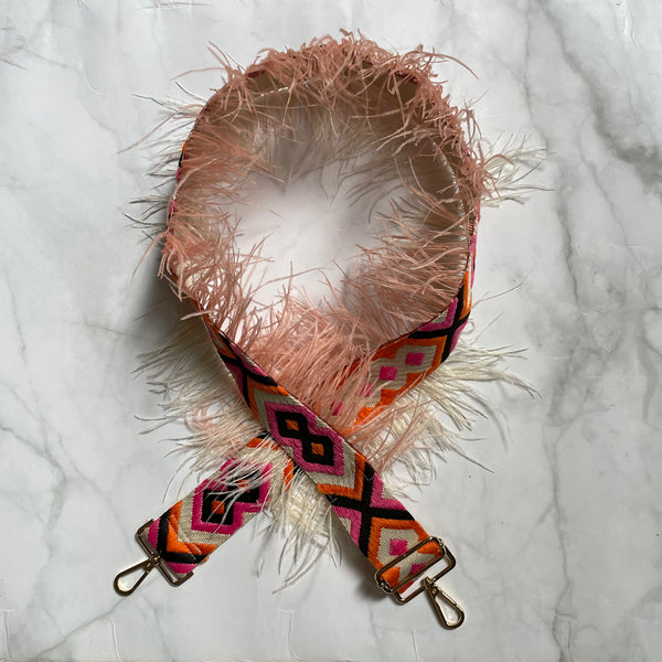 Ibiza  Feathered Shoulder Bag Strap