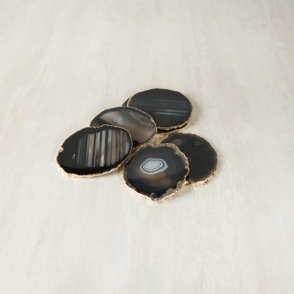 Black Agate Coaster (6 Pcs/set)