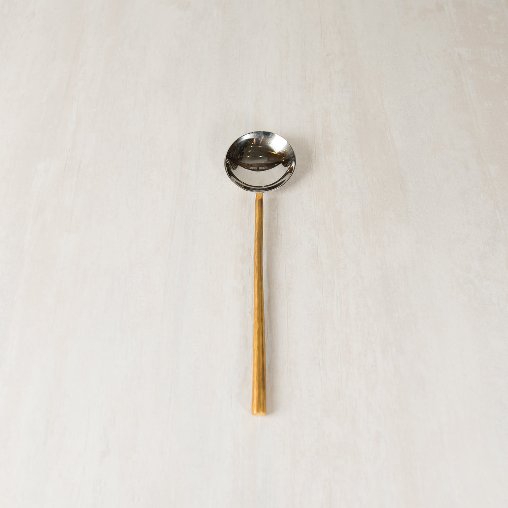 Luna Serving Spoon with Gold Handle