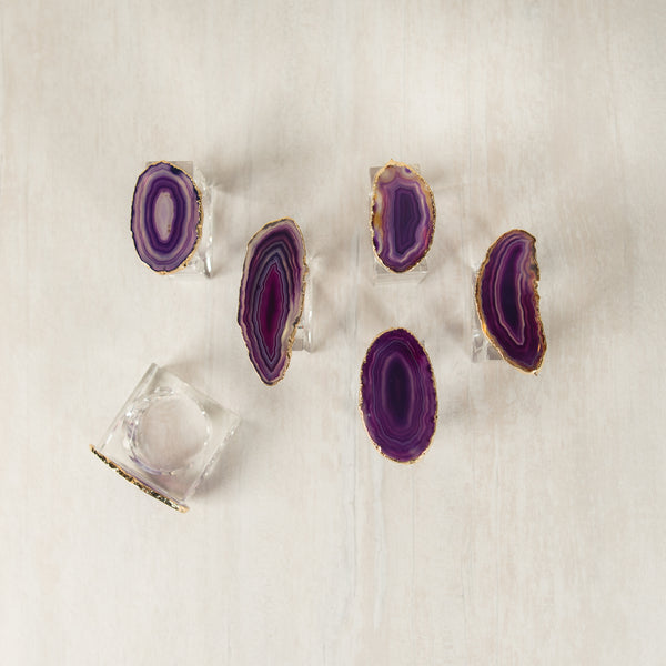 Agate Napkin Rings (set of 6)