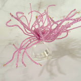 Pink  Beaded Napkin Rings (set of 4)