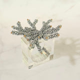 Coral Silver Beaded Napkin Rings (set of 4)
