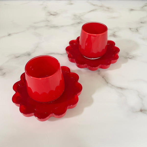 Fiore Rosso Espresso Cup (set of 2)