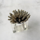 Bloom Platinum Silver Napkin Rings (Set of 4)