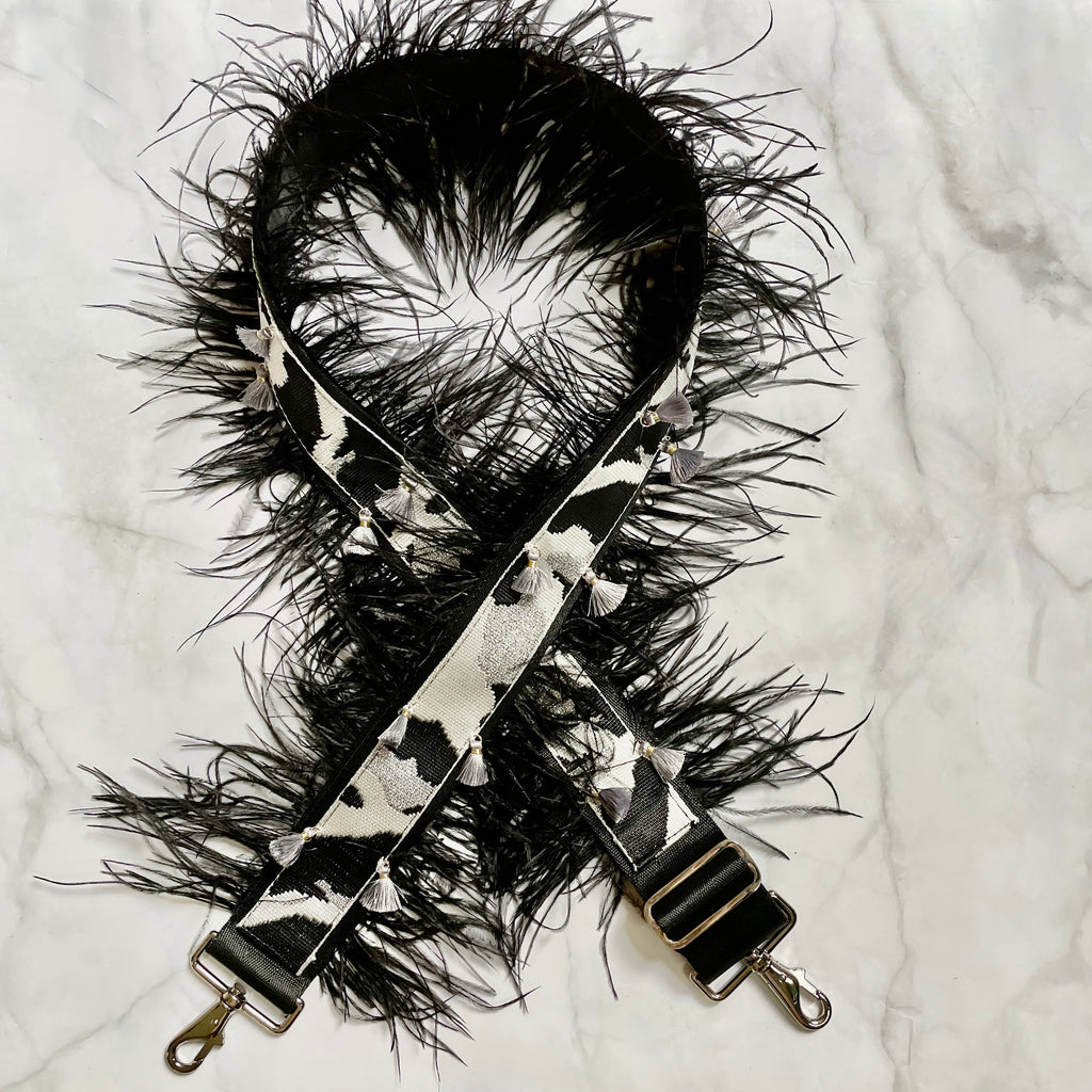 Ibiza  Feathered Shoulder Bag Strap