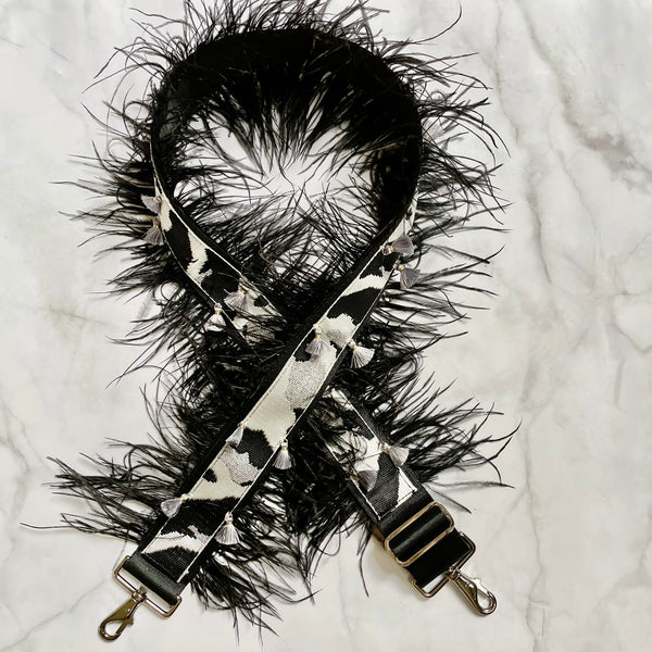 Ibiza  Feathered Shoulder Bag Strap