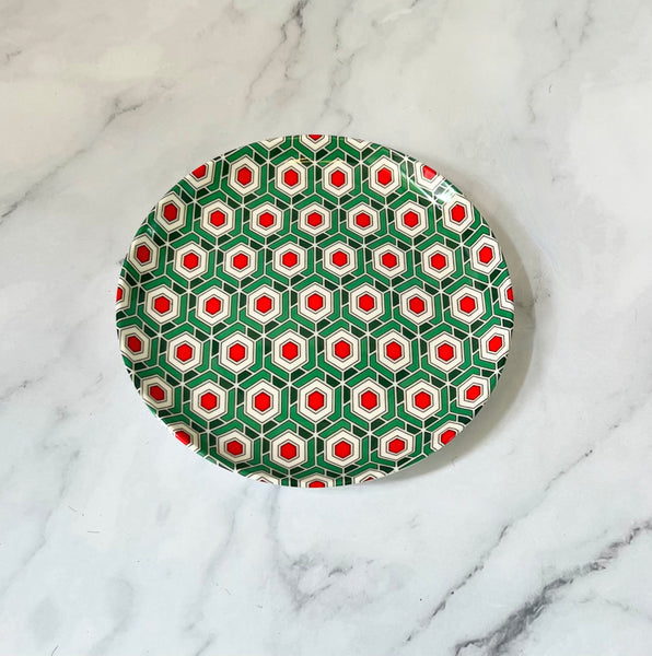 Dessert Plates  Cubic Print  (Set of 2)