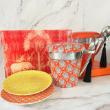Acrylic Orange Elephant PrintTray(S)