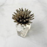 Bloom Platinum Silver Napkin Rings (Set of 4)
