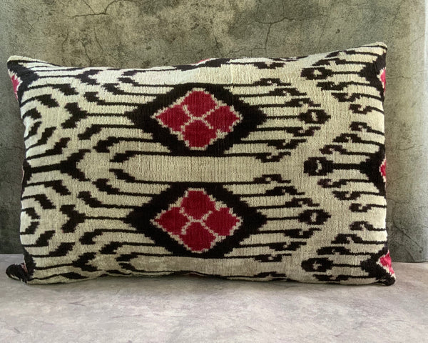 Velvet Ikat Cushion