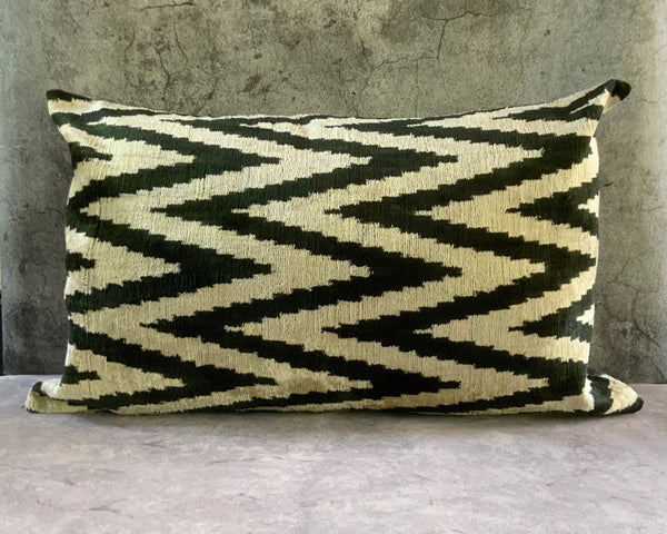 Velvet Ikat Cushion