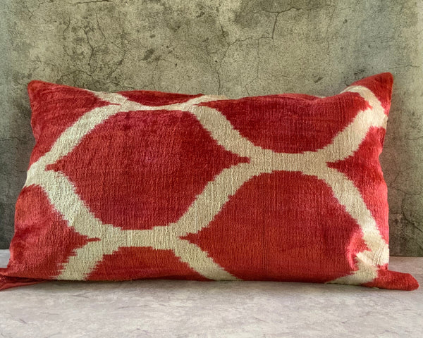 Velvet Ikat Cushion