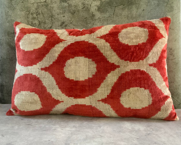 Velvet Ikat Cushion
