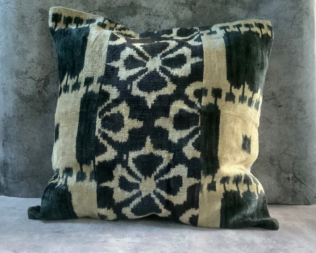 Velvet Ikat Cushion