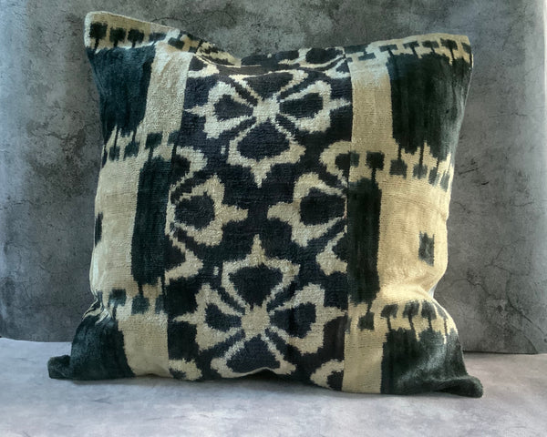 Velvet Ikat Cushion