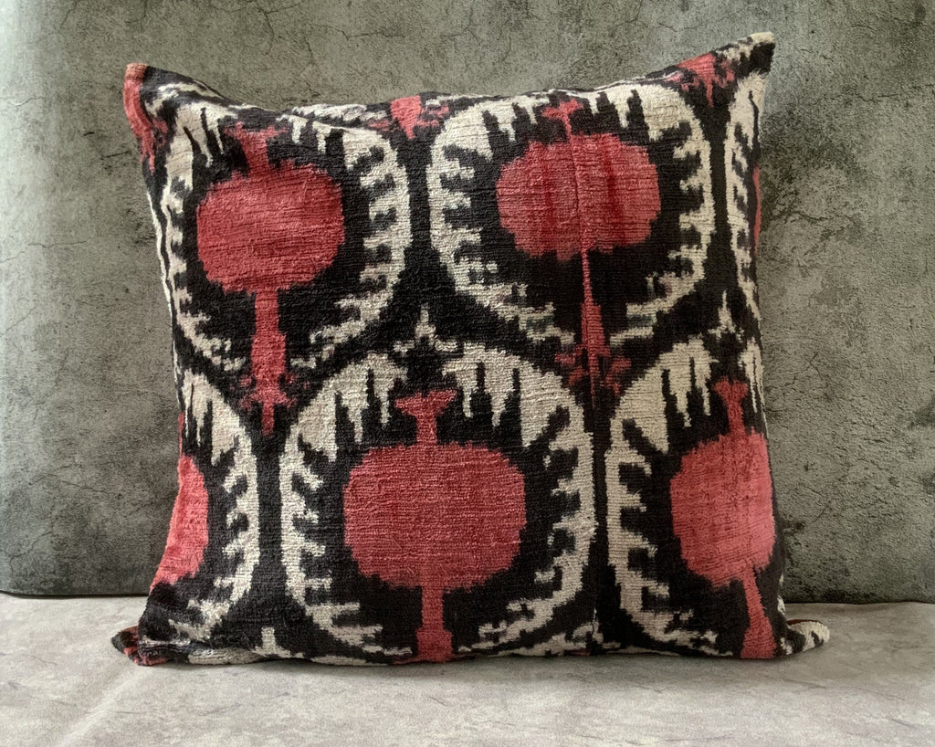 Velvet Ikat Cushion