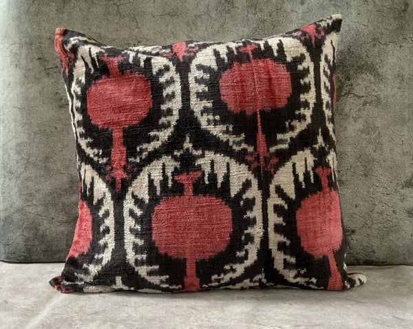 Velvet Ikat Cushion