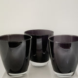 Black Violet Glasses ( set of 6)