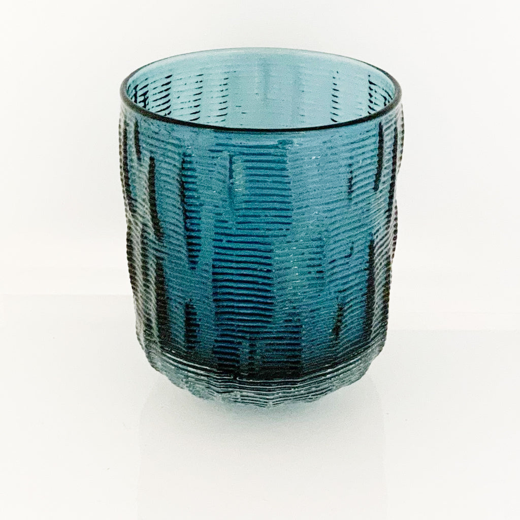 Iron Blue Ripple Glasses ( set of 6)