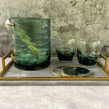 Black Forest Green Glasses ( set of 6)