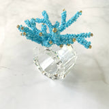 Coral Blue Napkin Rings (set of 4)