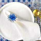 Bloom Blue Napkin Rings (Set of 4)