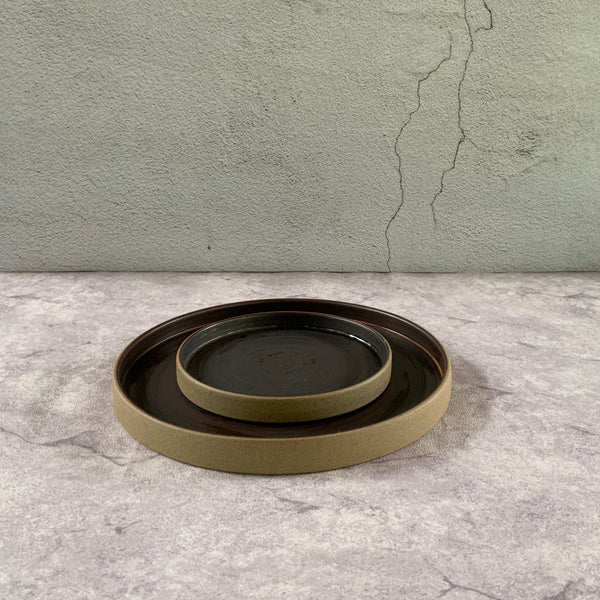 Rustic Brown  Stoneware  Plate