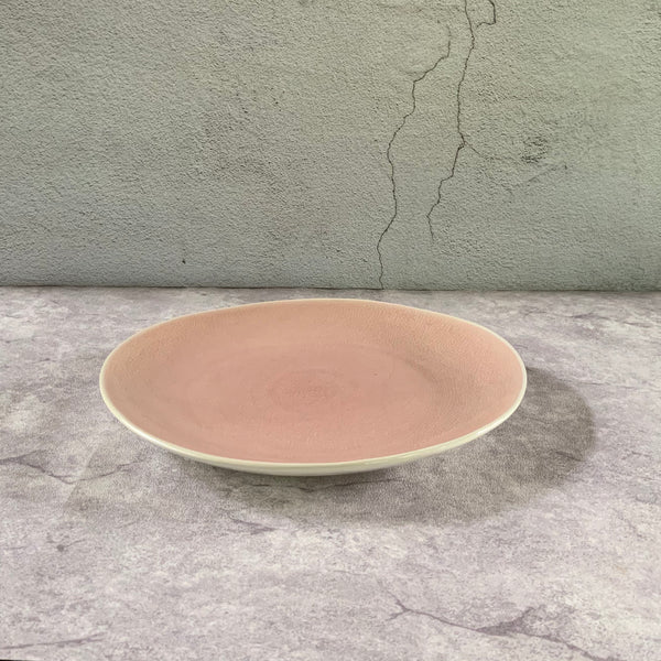 Pink Crackle Glaze Dinner Plates