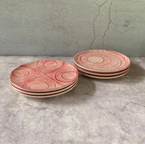 MInimalistik Tapas Plate Red & White (set of 6)