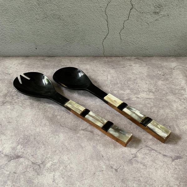 Seres horn salad servers