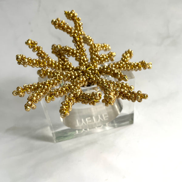 Coral Gold Napkin Rings (set of 4)