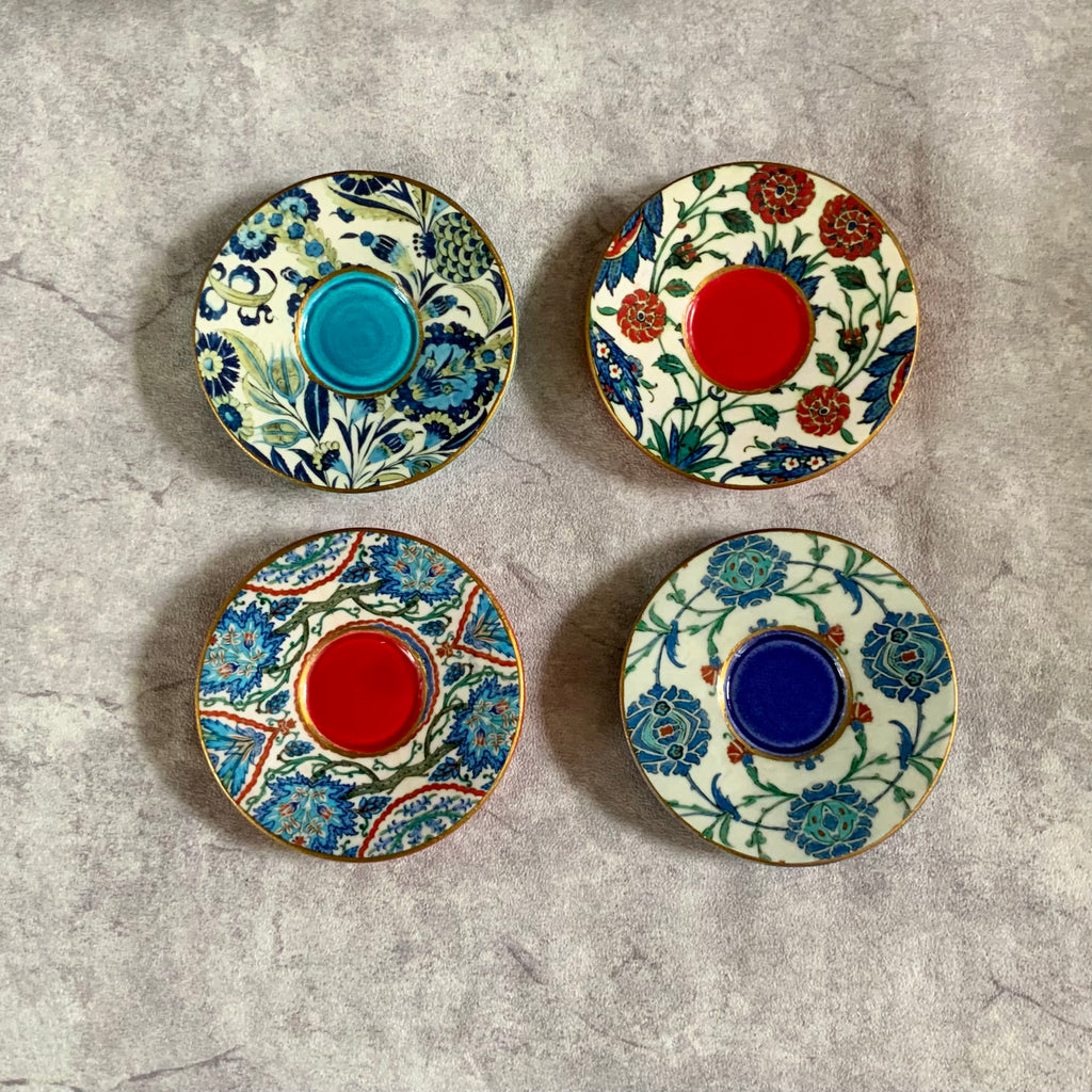 Iznik Ceramic Tea Set  (Set of 4)