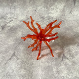 Red Coral Plexi Glass Napkin Rings (set of 4)
