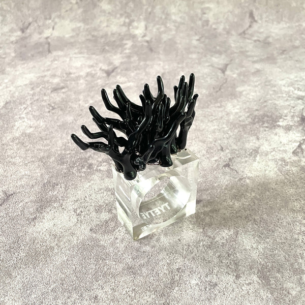 Capri Black Napkin Rings (Set of 4)