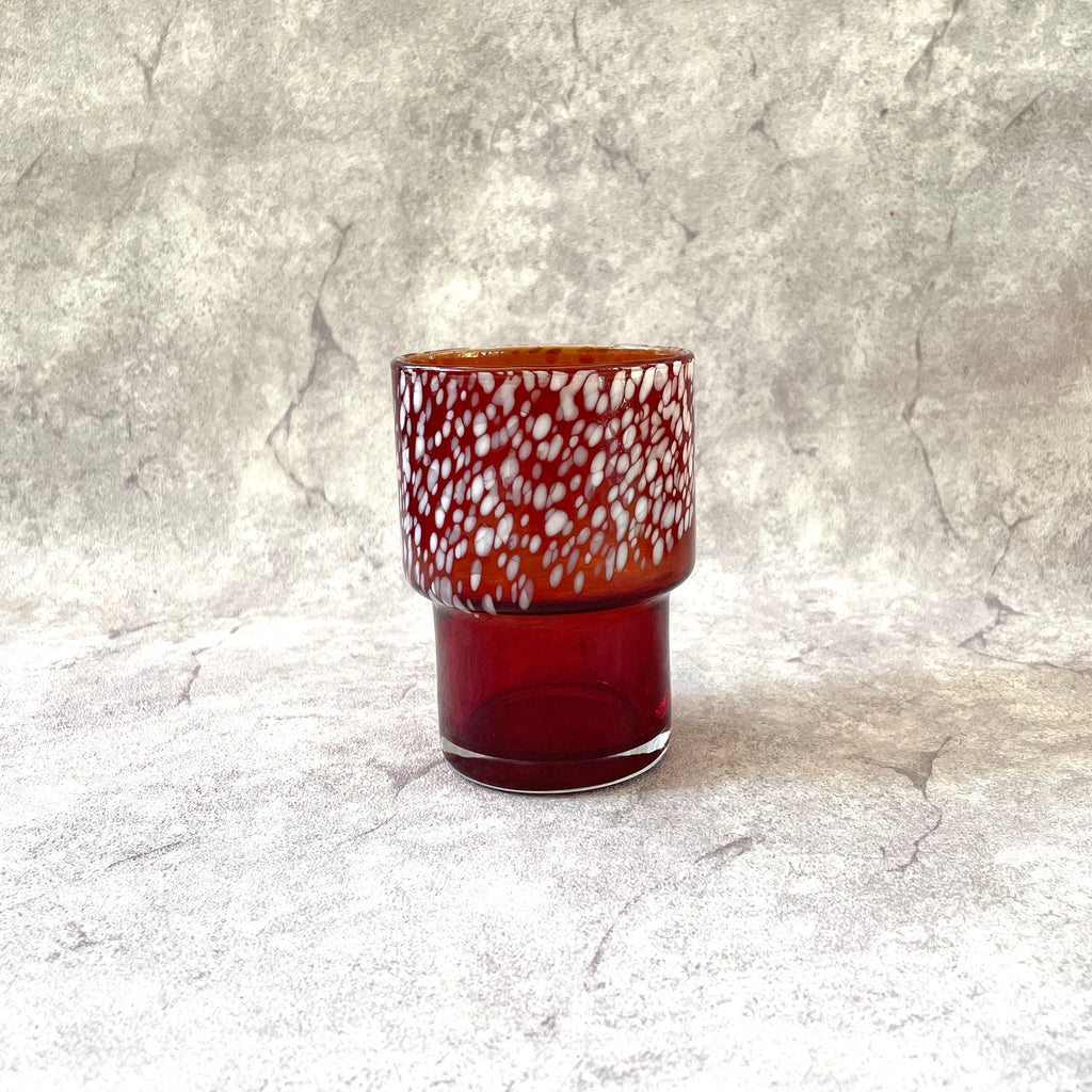 Speckled on the Rocks Glasses Burgundy ( set of 6)