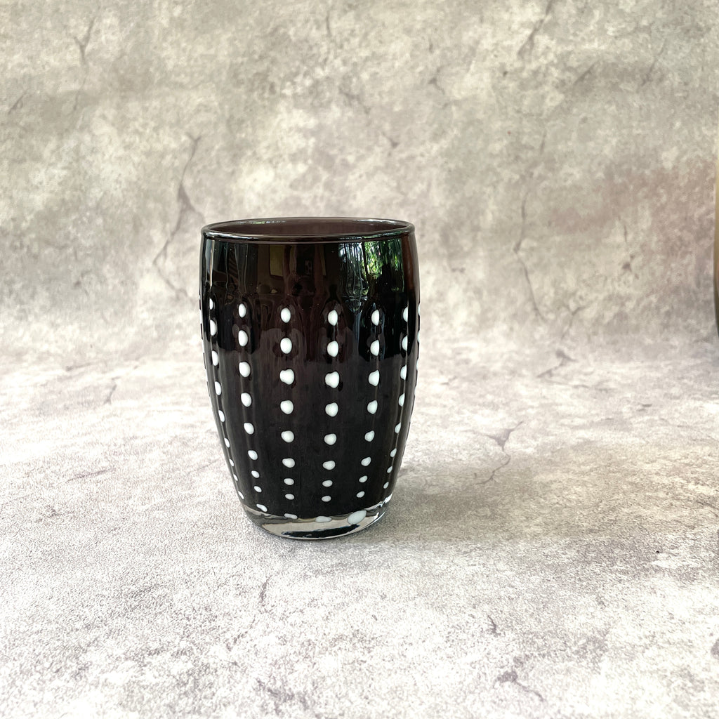 Violet Black Multi Dots Glasses ( set of 6)