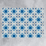 blue, white, placemat, tablemat, dining mat, tye tye, singapore, easy, clean, wipe, maintenance, fun, casual, print,