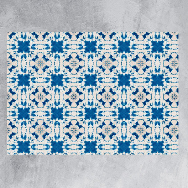 blue, white, placemat, tablemat, dining mat, tye tye, singapore, easy, clean, wipe, maintenance, fun, casual, print,
