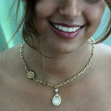 Uncut Polki Kundan Faux Diamond Pendant