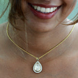 Uncut Polki Kundan Faux Diamond Pendant